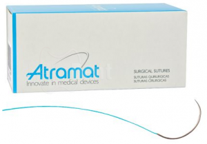 Atramat PGA  nici chirurgiczne wchłanialne 2/0 igła tnąca 30 mm 12 szt